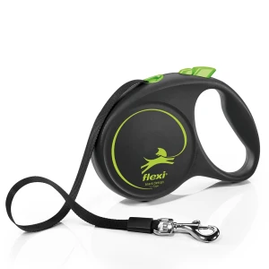 Flexi Black Design szalagos póráz Zöld L 5m/50kg